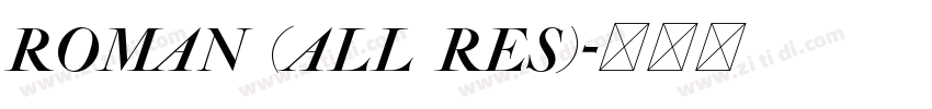 Roman (All res)字体转换